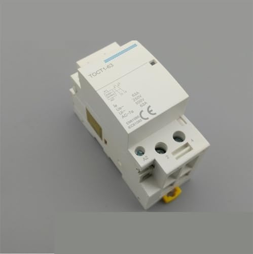 Contactor modular CA de alta capacidad 63A TOCT1 con doble polo abierto para carril Din