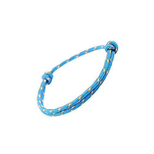 Preisvergleich Produktbild GLANZWEAR® Rope Surfer Edition / Dezentes Surfer Armband, maritimes Band, Freundschaftsband, Partner Armbänder für Damen & Herren / Unisex Surf Style Arm Band viele Farben [Hellblau-Orange]