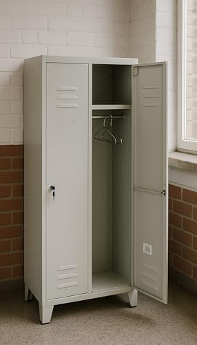 Armadietto Spogliatoio 2 Posti Con Chiavi 180X33X68,5Cm - 2