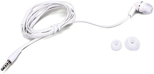 Miniatura 2 de Auriculares planos con cable premium mono manos libres micrófono auricular único auricular intrauditivo 0.138 in blanco para iPod Nano 5, 7