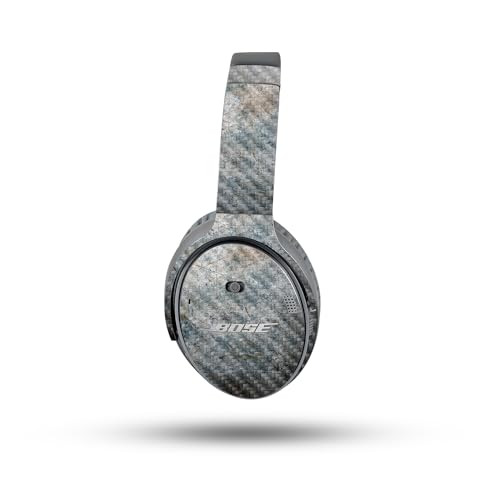Image of MightySkins Carbon Fiber Skin Compatible with Bose QuietComfort 35 II Headphones - Shadow Concrete | Protective, Durable Textured Carbon Fiber Finish | Easy to Apply