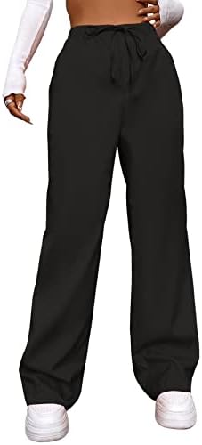SOLY HUX Women’s Cargo Pants Elastic High Waisted Loose Straight Jogger Leg Pocket Trousers Y2K Pants