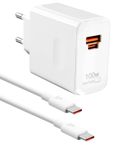 100W Supercharge Cargador para Honor 200 Pro Magic 7 Lite 400pro, Magic 6, 6A Cargador Rápido con Cable USB C 1M, Compatible con Honor 200 Lite, Magic 7 Lite, X6b, X8a, 9, X7b y más