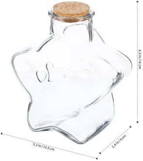 Zerodeko Star Glass Bottles with Cork – Mini Wishing Bottles with 540 Origami Stars & Paper Strips, Message Jar Kit for DIY Christmas Presents, Holiday Party Favors, and Wedding Decorations