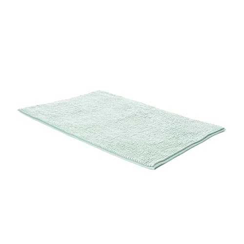 Comart - Tappeto Bagno Shaggy - Tappetino Super Assorbente - Antiscivolo - Lavabile in Lavatrice - Ultra Morbido - Moderno Scendi Doccia o Vasca - Assorbi Acqua - Texture in 3D - Turchese - 40x60 cm