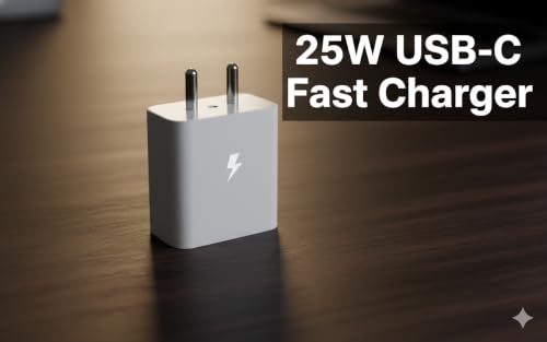 Image of 25w PD 3.0 Superfast Charging Adapter Compatible with Galaxy A55|A16|A36|A56|A35|A06| M36|M35|M16|M07|M17|M06|M05|M56|F36|F06|F05|F56|F16| Original Charging Speed (White)