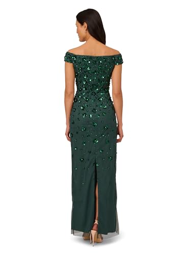 Adrianna Papell Women's Off Shoulder Beaded Gown2