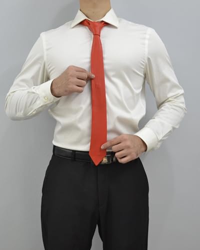 Image of Mens Lamb Leather Necktie - Skinny Solid Casual Business Wear Narrow Leather Slim Tie- Neckties for Party Wedding Gift