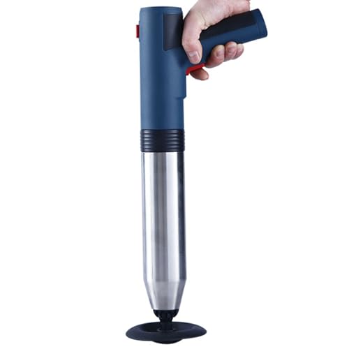 TYYMSMK Desatascador eléctrico de tuberías con manómetro, herramienta eficiente y portátil para desatascar inodoros, adecuado para desagües de cocina y baño