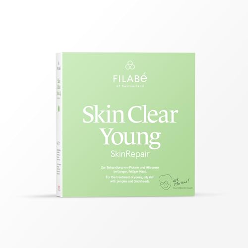 Filabé Skin Clear Young - cura del viso intelligente per il trattamento di brufoli e punti neri nella pelle giovane e grassa.