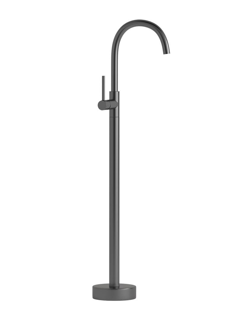 HADECOLL Free Standing Floor Bath Taps Standing Sink Faucet Hot And Cold 360° Swivel Freestanding Bathtub Faucet, Chrome,Gray