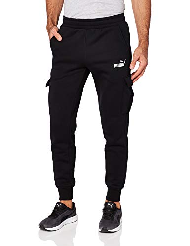 PUMA Men's Essential + Pocket Pants, F Cotton Black, M