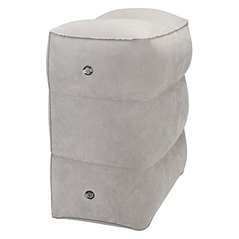 YORKING Inflatable Foot Rest 3 Layers Multifunctional Adjustable Heights Air Pillow Cushion Leg Portable Travel Foot Rest Pillow Relax for Office Home Trains Bus Car Airplanes Kids Sleeping Leg Rest Cover