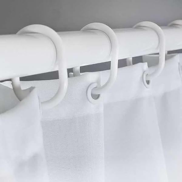 ZNLSU Snowflake Shower Curtain Christmas Merry Christmas Winter Holiday Gray Sage Green Snowflake Vintage Rustic Vintage Fabric Bathroom Curtain Sets with Hooks by ZNLSU - Used condition - Image 4