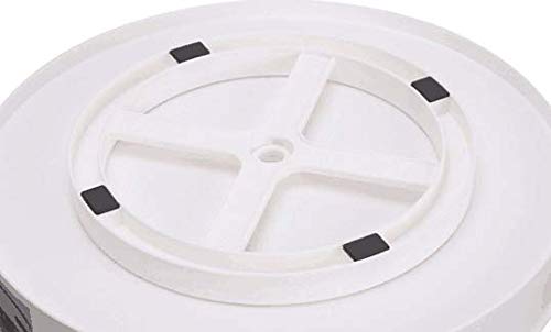 YEYUNTO Lazy Susan Turntable Non-Skid Under-Sink Pantry Cabinet Kitchen Organizer 12", White/Gray