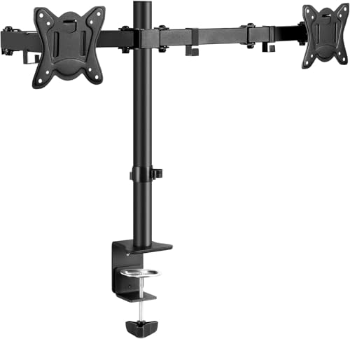 モニターアーム 2画面 デュアルモニターアーム(13-32インチ/耐荷重8kg)ディスプレイアーム VESA100x100