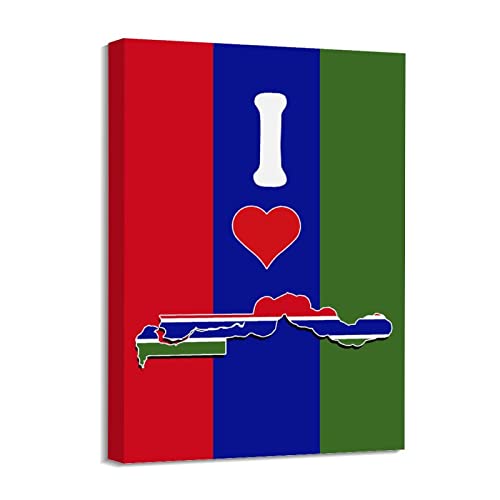 Lienzo decorativo de Gambia de 16 x 20 pulgadas, el regalo perfecto de inauguración