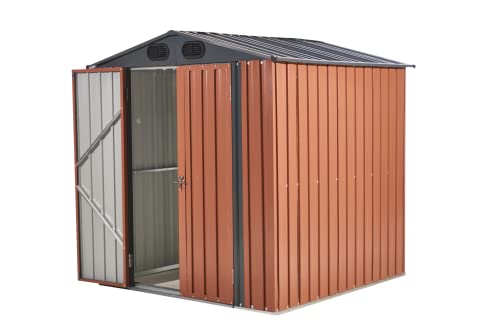 Morhome 6' X 6' Metal Outdoor Storage Shed, Steel Utility Tool Shed Storage House With Door & Lock, Metal Sheds Outdoor Storage For Backyard Garden Patio Lawn #TOP4
