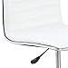 BTEXPERT BTExpert Swivel Mid Back Armless Ribbed Designer Task Chair Leather Soft Upholstery Office Chair - White