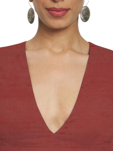 Image of Thevasa Women's Dupion Raw Silk Divine Depth Blouse