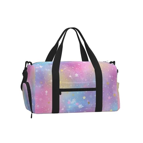 Sac de sport étanche Mexpekil grand sac de voyage galaxie pailletée fonctionnel