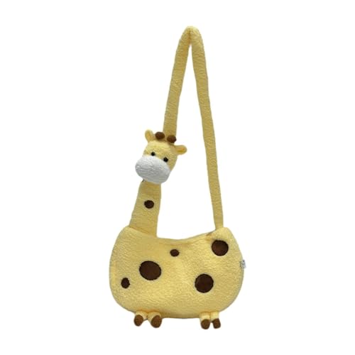 Giraffe Crossbody Bag Pouch Funny Animal Crossbody Bag Shoulder Purse Casual Yellow