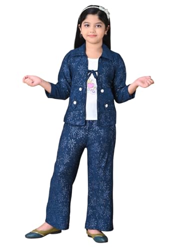 Image of Girls Sparkly Corduroy Co-ord Set, Jacket and Pants, Outfit, Formal Occasion Dress