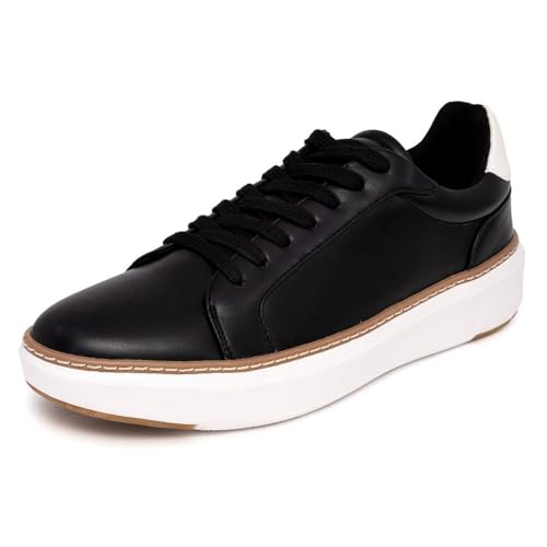 Image of Nautica Men's Casual Court Fashion Sneakers Classic Low-Top Lace-Up Shoes Comfortable Everyday Walking Style with Durable Outsole and Vegan Leather Upper