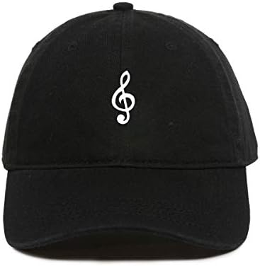 Tech Mrkt Music Note Baseball Cap Embroidered Cotton Adjustable Dad Hat
