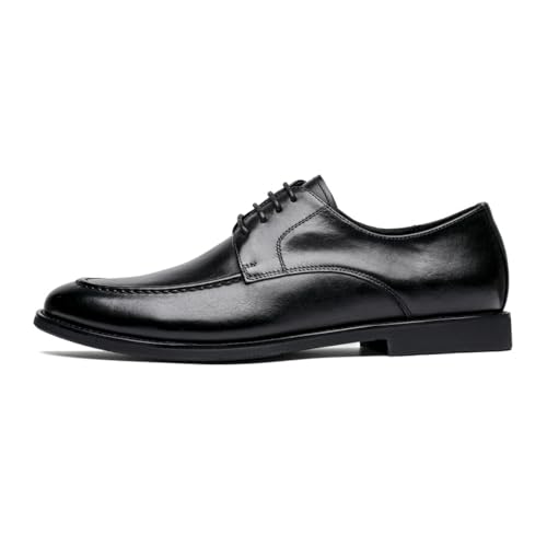 Mens Genuine Leather Dress Shoes Oxford Style Formal Classic Lace Up Business Casual Uniform Modern Work Wedding Shoes2