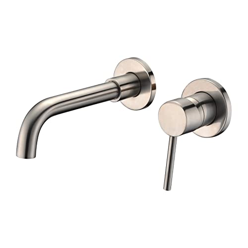 Fauteau de robinet intégré NBYGSC en acier inoxydable brossé et lavabo durable
