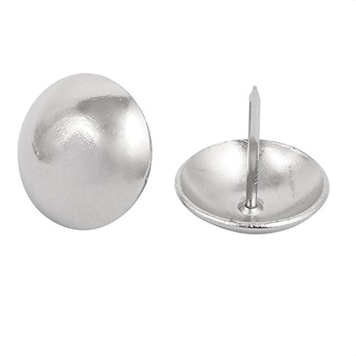 sourcingmap 25mm Dia Stainless Steel Upholstery Nail Decorative Tack Stud Push Pin 15PCS, Silver - Image 2