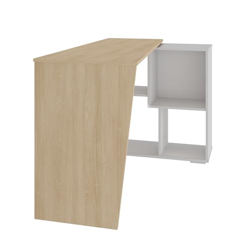 Escrivaninha Moderna para Home Office com 4 Nichos Assimétricos Urban Artany