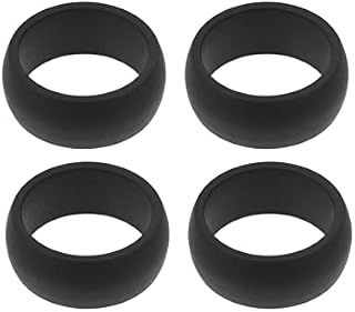 Sosoport Accessories Men Engagement Cm Accessory Fitness Protector Gym Silicone Use Breathable Size Multi-use Exercising Black Mens Indoor Softer Sports Band Wedding Rubber For Black-