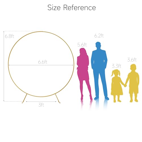 Kit de moldura de arco de balão redondo com suporte de pano de fundo redondo de 1,8 m para decoração