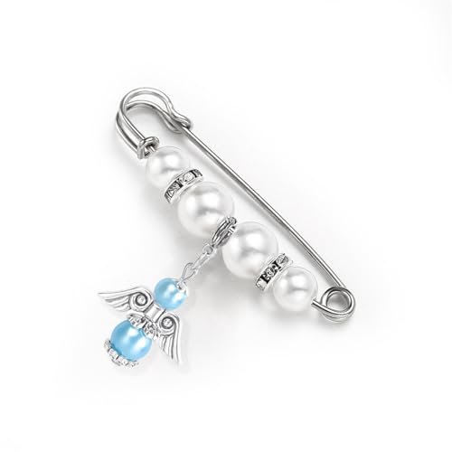 Something Blue Angel Bouquet Charm, Wedding Day Hug Guardian Angel Charm, Memorial Gift for Bride, Wedding Gift from Mom or Dad