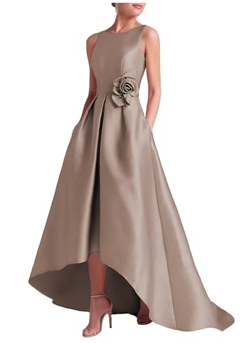 Satin High Low Satin Formal Dresses for Women Elegance Crew