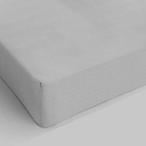 Sogni e Capricci Max Color Fitted Sheet with 25cm Corner, Light Gray, single, Light Grey