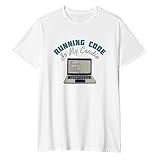 Camiseta para hombre Running Code is My Cardio Popular Desgined cuello redondo algodón manga corta camiseta, blanco, 46