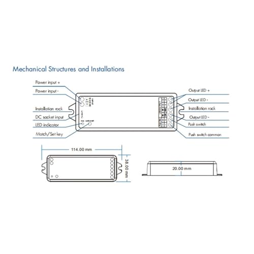 Dimmer LED WZ1 avec variation double canal 5A pour éclairage CCT fluide