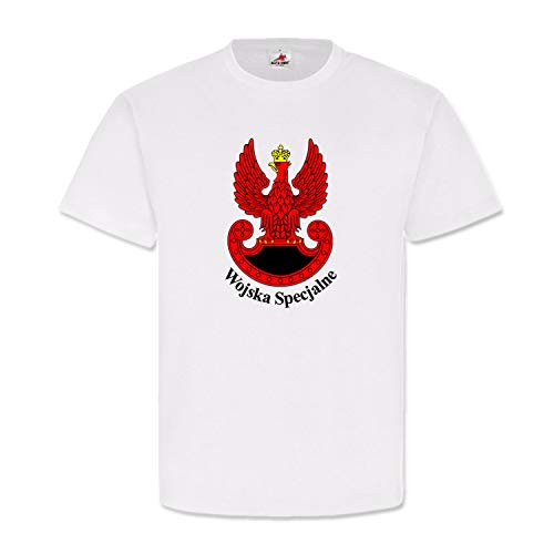 T-Shirt Militaire Wojska Specjalne Blanc 5XL - Finition Premium Haute Résistance