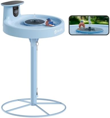 Bain d'oiseaux intelligent à caméra solaire