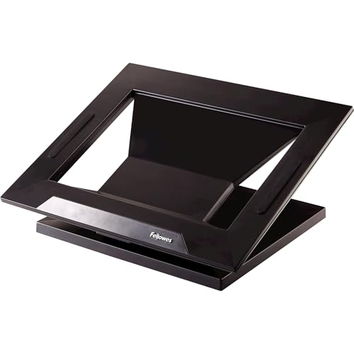 Soporte para portátil en color negro ideal para organizar tu escritorio