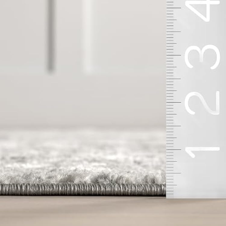 nuLOOM 2'5 x 9'5 Performance Indoor Area Rug, Non-Shed, Power Loomed High-Traffic Area Rug for Living Room, Bedroom, Home, Deedra Grey