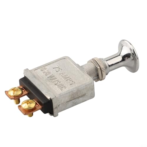 Interrupteur poussoir robuste 75 A, 6-28 V CC 2 positions Spst On/Off, peut être utilisé dans diverses applications d'interrupteur à bouton-poussoir, y compris les voitures, camions, bateaux, motos,