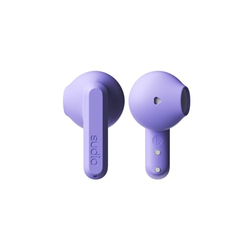 Image of Sudio A3 All-Day Wireless Earbuds - 25H Playtime, Bluetooth 5.4, Sweat & Splashproof, Balanced Sound, Clear Calls with Enhanced Mics, USB-C Charging, Made from Recycled Plastics (Purple)