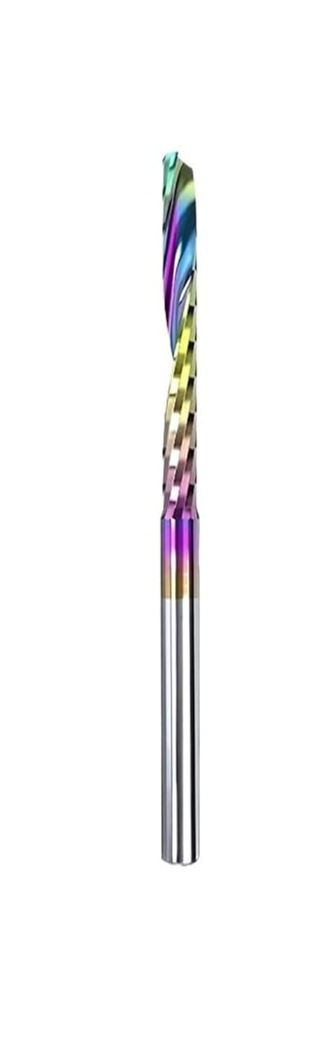 1PCS Single Flute Spiral Milling Cutter 3.175/4/5/6/8mm Shank For Wood/Plastic/Acrylic 1 CNC Router Bits Aluminum End Mills(8X32X60)