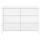 Babyletto Sprout 6-Drawer Baby Dresser - GREENGUARD Gold Certified - Wooden Double Chest of Drawers for Kids, Boys and Girls - Dresser for Bedroom, Nursery, Living Room & Hallway - White