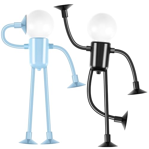 Lampe de chevet LED à batterie - Lumière de nuit pour enfants 2 pièces, forme variable et amusante, blanche chaude, décorative DIY