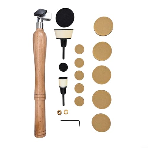 Oniissy 55pcs Bowl Sander Tool with& Backing for Pads Sanding Discs Sandpaper,Bowl Sander | Sanding Discs Bowl Sander Kit,for Wood Lathe Polishing Sanding
